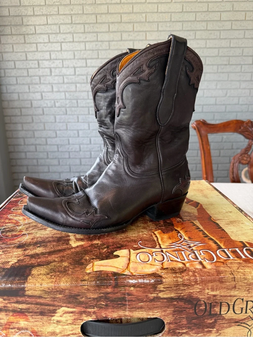 Old Gringo Villa 10” Cowgirl Boots Two Tone Leather L060-122 Rodeo Western Snip